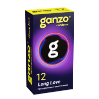 ПРЕЗЕРВАТИВЫ GANZO LONG LOVE № 12 BLACK EDITION (пролонгирующие с анестетиком) - фото - 1